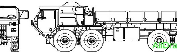 Oshkosh HEMTT M985 A2 2006 чертежи (рисунки) грузовика